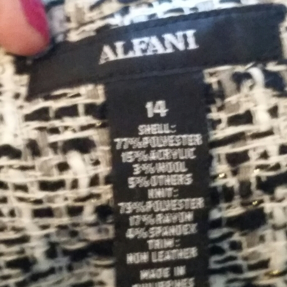 Tweed zip-front jacket with faux leather trim - Picture 3 of 3